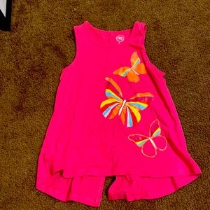 Pink Butterfly Tank Top